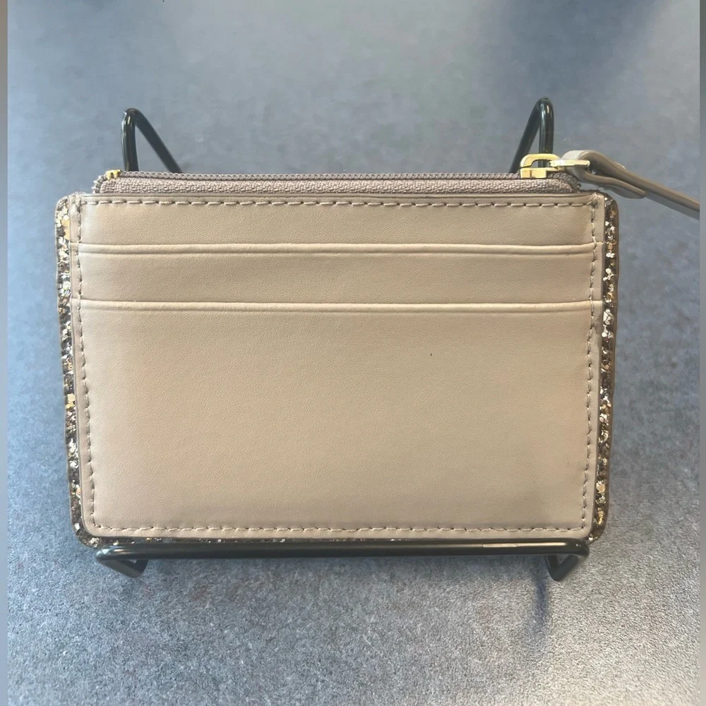 Kate Spade card holder with glitter trim